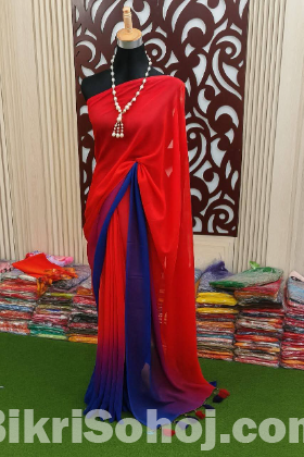 রংধনু জর্জেট শাড়ি